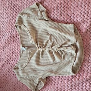 Full Tilt Button Down Baby-Tee  🦋